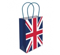 King Coronation Union Jack Paper Bag W/Handle 16 X 22 X 9cm