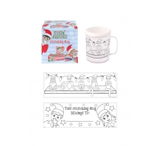 Colour In Your Own Christmas Elfin Around Mug