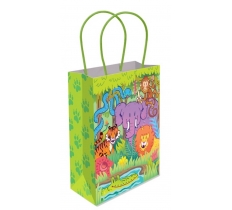 Jungle Animals Paper Bag W/Handles 16 x 22 x 9cm