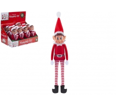 12" 30cm Red Long Leg Soft Body Vinyl Face Boy Elf With Hat