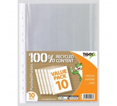 Tiger A4 Value Pack 10 Punched Pockets