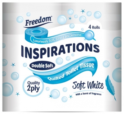 Freedom 2Ply Toilet Roll Soft White ( 4 Pack X 10 )