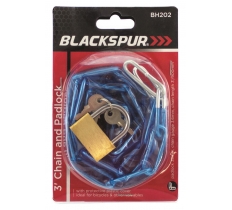 Blackspur 3' X 3.6mm Chain And Padlock