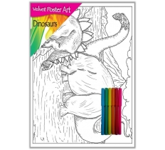 Velvet Poster Art Dinosaurs