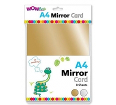 KIDS CREATE 8 SHEET A4 COLOURED MIRROR CARD