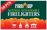 Fire Up 28 Firelighters Natural Sustainable