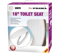 45cm Mdf Toilet Seat White Grooved