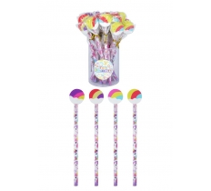 Unicorn Pencils With Eraser Top X 24 ( 22p Each )