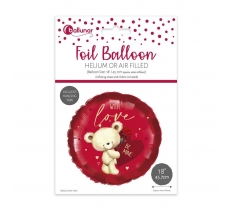 Valentine Bear Foil Balloon