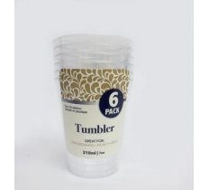 Tumbler Mini 210ml Clear 6 Pack