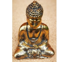 7.5cm Resin Mini Buddah Ornament in Gold