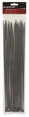 Blackspur 30 Pack Cable Tie Set - 15" x 4.8mm - Silver