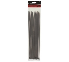 Blackspur 30 Pack Cable Tie Set - 15" x 4.8mm - Silver