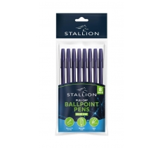 Pull Cap Ballpoint Pens 8 Pack