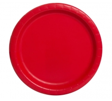 8 Ruby Red 7" Plates