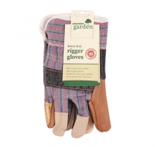 Heavy Duty Garden Leather Palm Rigger Gloves