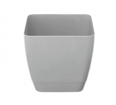 Square 18cm Indoor Cool Grey Pot