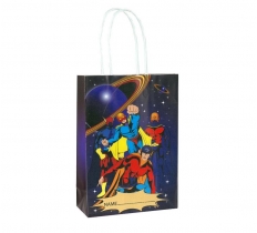 Super Hero Paper Party Bag With Handles 14cm X 21 cm X 7cm