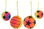 Neon Rainbow Ball 10" With Keychain