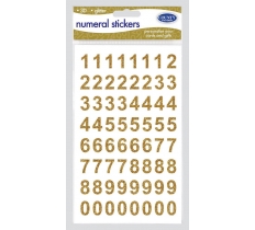 County Gold Numeral Stickers