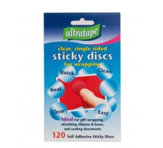 Ultratape 25mm Sticky Discs Clear 120 Pack