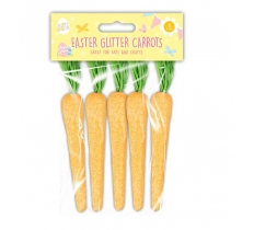 Easter Glitter Carrots 5 Pack