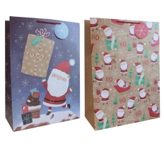 Gift Bag Christmas Santa/Santa Pattern Jumbo ( 40.5 X 55.8 X )