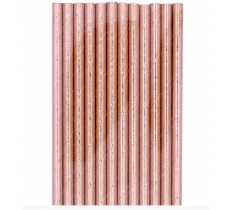 Rose Gold Ombre Paper Straws ( 24 )