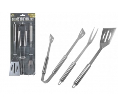 BBQ Deluxe Stainless Steel Tool Set 3 Pieces