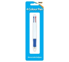 Tiger 4 Colour Click Pen On A Blister