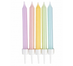 Pastel Skinny Candles 6cm - 12 Pack g/10