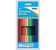 Tiger Full Length Colouring Pencils 12 Pack