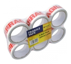 Fragile Printed Tape 48mm x 50M 6 Pack
