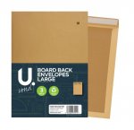 Board Back Envelopes Large, 229x324mm, 3pk