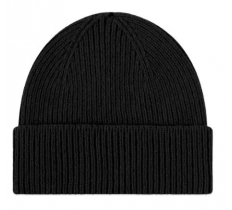 Black Knitted Adult Polyester Hat