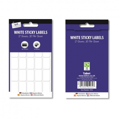 Tallon White 70 X 25mm 500 Sticky Labels