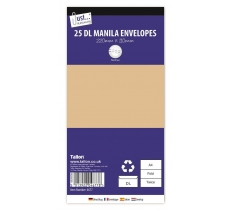 Manila DL Peal & Seal Envelopes 25 Pack