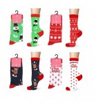 Ladies Cotton Rich Christmas Design Socks