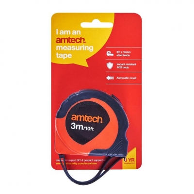 Amtech 3m x 15mm Measuring Tape