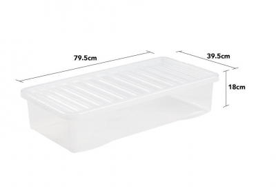 Wham Crystal 42L Underbed Box And Lid