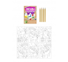 Mini Unicorn Colouring Set (14cm x 10cm)