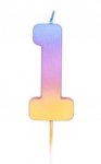 Age One Rainbow Ombre Candle ( 1 )