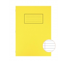 Silvine Yellow A4 Exercise Book Lined With Margin X 10