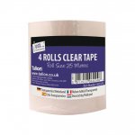 25m Rolls 24mm 4 Pack Clear Tape