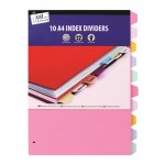 Tallon Assorted A4 Index Dividers 10 Pack