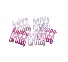 Glitz Pink Foil Happy Birthday Confetti