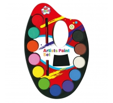 Kids Create Paint Pallette With Paints