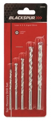 Blackspur 5 Pack Masonry Drill Set 4-10mm