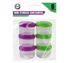 Mini Storage Containers 35ml 6 Pack