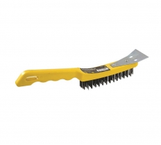 Blackspur 4 Row Plastic Wire Brush With Scraper